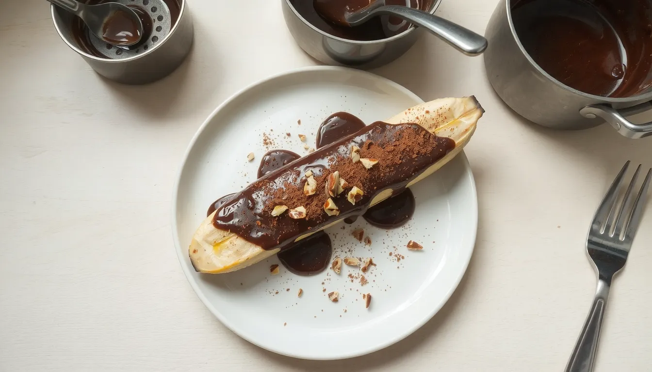 banane au chocolat fondu