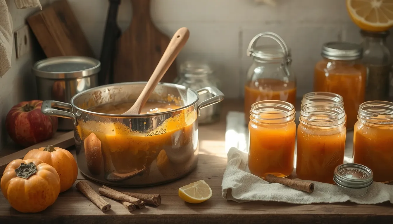 confiture de kaki et pommes
