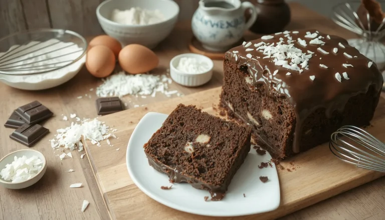 Recette gateau au chocolat noix de coco : moelleux fondant en 10 min