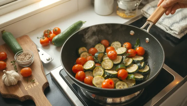 Poêlée de courgettes et tomates à l’ail : la recette facile, fondante et prête en 25 minutes